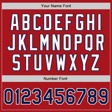 Загрузить изображение в средство просмотра галереи, Custom Red Navy-White Authentic Two Tone Baseball Jersey