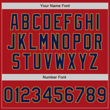 Загрузить изображение в средство просмотра галереи, Custom Red Navy-Old Gold Authentic Two Tone Baseball Jersey