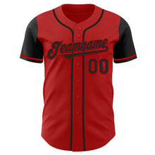 Laden Sie das Bild in den Galerie-Viewer, Custom Red Black Authentic Two Tone Baseball Jersey
