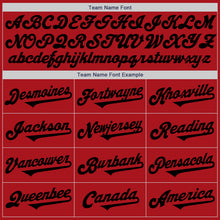 Laden Sie das Bild in den Galerie-Viewer, Custom Red Black Authentic Two Tone Baseball Jersey