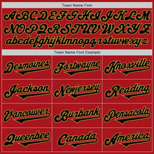 Загрузить изображение в средство просмотра галереи, Custom Red Black-Old Gold Authentic Two Tone Baseball Jersey