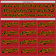 Загрузить изображение в средство просмотра галереи, Custom Red Black-Gold Authentic Two Tone Baseball Jersey