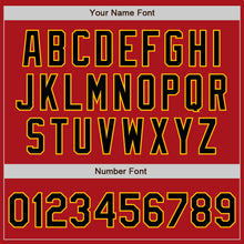 Загрузить изображение в средство просмотра галереи, Custom Red Black-Gold Authentic Two Tone Baseball Jersey