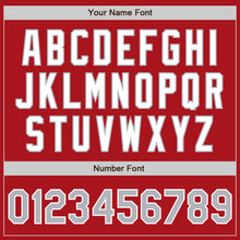 Laden Sie das Bild in den Galerie-Viewer, Custom Red Gray-White Authentic Two Tone Baseball Jersey