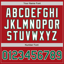 Загрузить изображение в средство просмотра галереи, Custom Red Kelly Green-White Authentic Two Tone Baseball Jersey