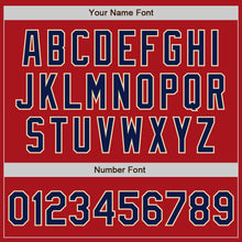 Laden Sie das Bild in den Galerie-Viewer, Custom Red Navy-Cream Authentic Two Tone Baseball Jersey