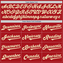 Загрузить изображение в средство просмотра галереи, Custom Red Cream Authentic Two Tone Baseball Jersey