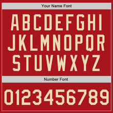 Загрузить изображение в средство просмотра галереи, Custom Red Cream Authentic Two Tone Baseball Jersey