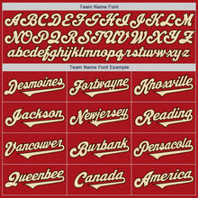 Загрузить изображение в средство просмотра галереи, Custom Red Cream-Brown Authentic Two Tone Baseball Jersey