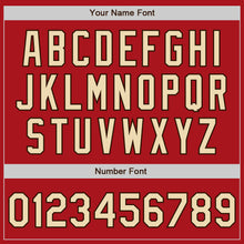 Загрузить изображение в средство просмотра галереи, Custom Red Cream-Brown Authentic Two Tone Baseball Jersey