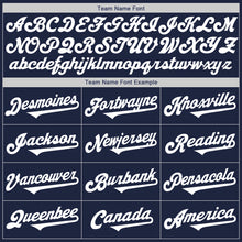 Laden Sie das Bild in den Galerie-Viewer, Custom Navy White Authentic Two Tone Baseball Jersey