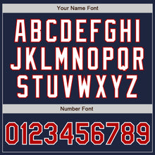 Laden Sie das Bild in den Galerie-Viewer, Custom Navy Red-White Authentic Two Tone Baseball Jersey