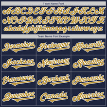 Laden Sie das Bild in den Galerie-Viewer, Custom Navy Old Gold-White Authentic Two Tone Baseball Jersey