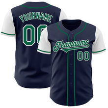 Laden Sie das Bild in den Galerie-Viewer, Custom Navy Kelly Green-White Authentic Two Tone Baseball Jersey