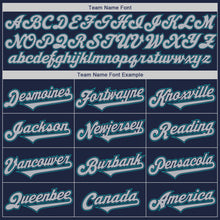Load image into Gallery viewer, Custom Navy Gray-Teal Authentic Two Tone Baseball Jersey