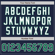 Laden Sie das Bild in den Galerie-Viewer, Custom Navy Kelly Green-White Authentic Two Tone Baseball Jersey