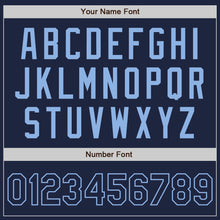 Load image into Gallery viewer, Custom Navy Light Blue Authentic Two Tone Baseball Jersey