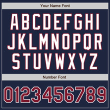 Load image into Gallery viewer, Custom Navy Crimson-White Authentic Two Tone Baseball Jersey