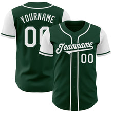 Load image into Gallery viewer, Custom Green White Authentic Two Tone Baseball Jersey
