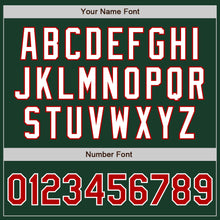 Load image into Gallery viewer, Custom Green Red-White Authentic Two Tone Baseball Jersey