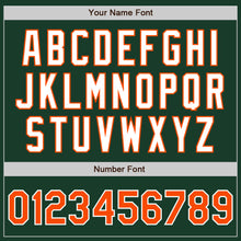 Load image into Gallery viewer, Custom Green Orange-White Authentic Two Tone Baseball Jersey