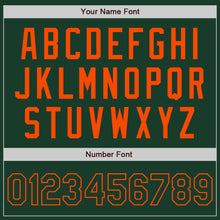 Load image into Gallery viewer, Custom Green Orange Authentic Two Tone Baseball Jersey