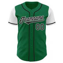 Load image into Gallery viewer, Custom Kelly Green Black-White Authentic Two Tone Baseball Jersey