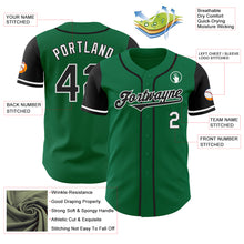 Load image into Gallery viewer, Custom Kelly Green Black-White Authentic Two Tone Baseball Jersey