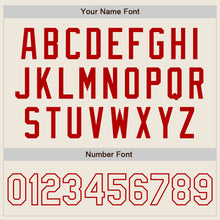 Load image into Gallery viewer, Custom Cream Red Authentic Two Tone Baseball Jersey