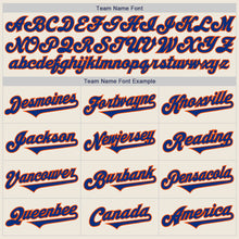 Load image into Gallery viewer, Custom Cream Royal-Orange Authentic Two Tone Baseball Jersey
