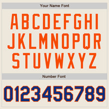 Load image into Gallery viewer, Custom Cream Royal-Orange Authentic Two Tone Baseball Jersey