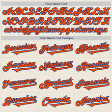 Load image into Gallery viewer, Custom Cream Orange-Royal Authentic Two Tone Baseball Jersey