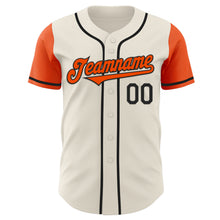 Load image into Gallery viewer, Custom Cream Orange-Black Authentic Two Tone Baseball Jersey