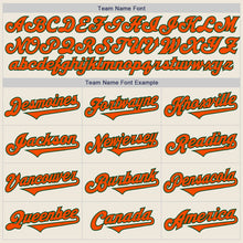 Load image into Gallery viewer, Custom Cream Orange-Green Authentic Two Tone Baseball Jersey