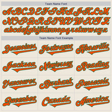 Load image into Gallery viewer, Custom Cream Orange-Kelly Green Authentic Two Tone Baseball Jersey