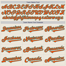 Load image into Gallery viewer, Custom Cream Orange-Teal Authentic Two Tone Baseball Jersey