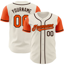Load image into Gallery viewer, Custom Cream Orange-Brown Authentic Two Tone Baseball Jersey