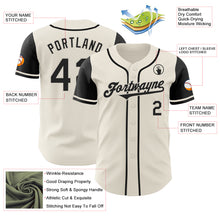 Load image into Gallery viewer, Custom Cream Black Authentic Two Tone Baseball Jersey