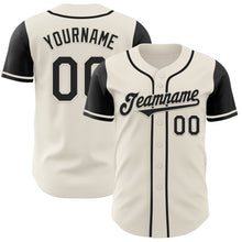Load image into Gallery viewer, Custom Cream Black Authentic Two Tone Baseball Jersey