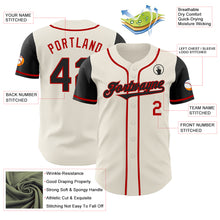 Load image into Gallery viewer, Custom Cream Black-Red Authentic Two Tone Baseball Jersey