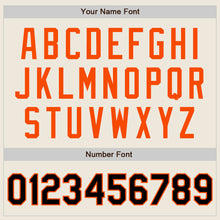 Load image into Gallery viewer, Custom Cream Black-Orange Authentic Two Tone Baseball Jersey