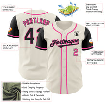 Load image into Gallery viewer, Custom Cream Black-Pink Authentic Two Tone Baseball Jersey
