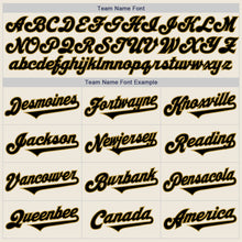 Laden Sie das Bild in den Galerie-Viewer, Custom Cream Black-Old Gold Authentic Two Tone Baseball Jersey