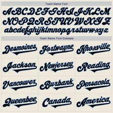 Laden Sie das Bild in den Galerie-Viewer, Custom Cream Black-Light Blue Authentic Two Tone Baseball Jersey