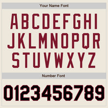 Laden Sie das Bild in den Galerie-Viewer, Custom Cream Black-Crimson Authentic Two Tone Baseball Jersey