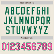 Laden Sie das Bild in den Galerie-Viewer, Custom Cream Pink-Kelly Green Authentic Two Tone Baseball Jersey