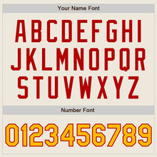 Laden Sie das Bild in den Galerie-Viewer, Custom Cream Gold-Red Authentic Two Tone Baseball Jersey