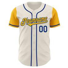 Laden Sie das Bild in den Galerie-Viewer, Custom Cream Gold-Royal Authentic Two Tone Baseball Jersey