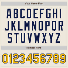 Laden Sie das Bild in den Galerie-Viewer, Custom Cream Gold-Navy Authentic Two Tone Baseball Jersey