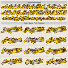 Laden Sie das Bild in den Galerie-Viewer, Custom Cream Gold-Black Authentic Two Tone Baseball Jersey